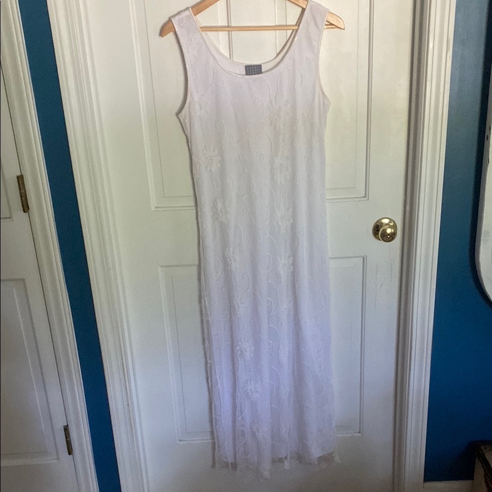 Rabbit Rabbit Rabbit White Embellished Maxi Dress